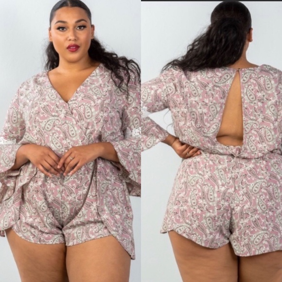 Pants - Mauve Floral Romper